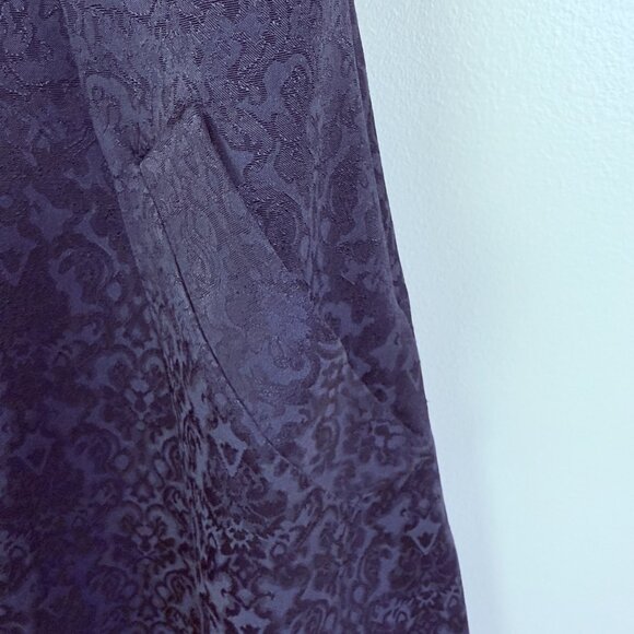 ZARA Women’s Fit & Flare Jacquard Dress V-Neck, Cap Sleeves, Pockets, Lined M - Picture 3 of 11